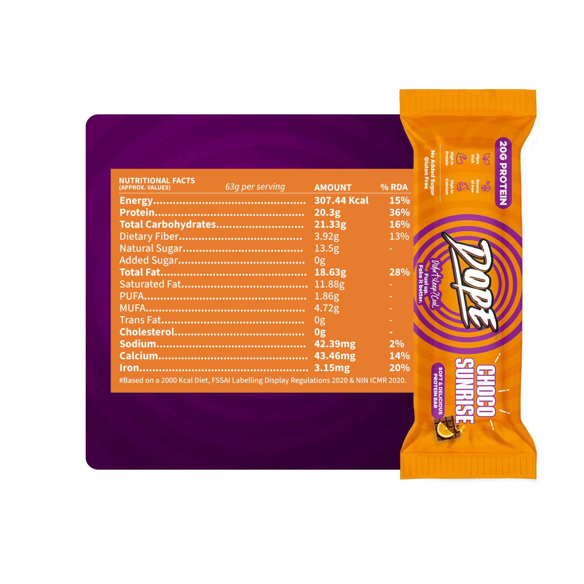 Choco Sunrise 20g Protein Bar